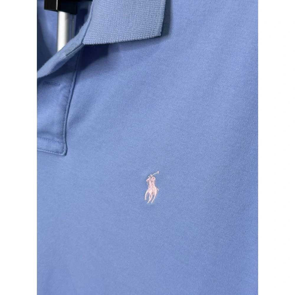 Lot of 2 Polo Ralph Lauren Men's XL Blue Short Sleeve Polo Shirts